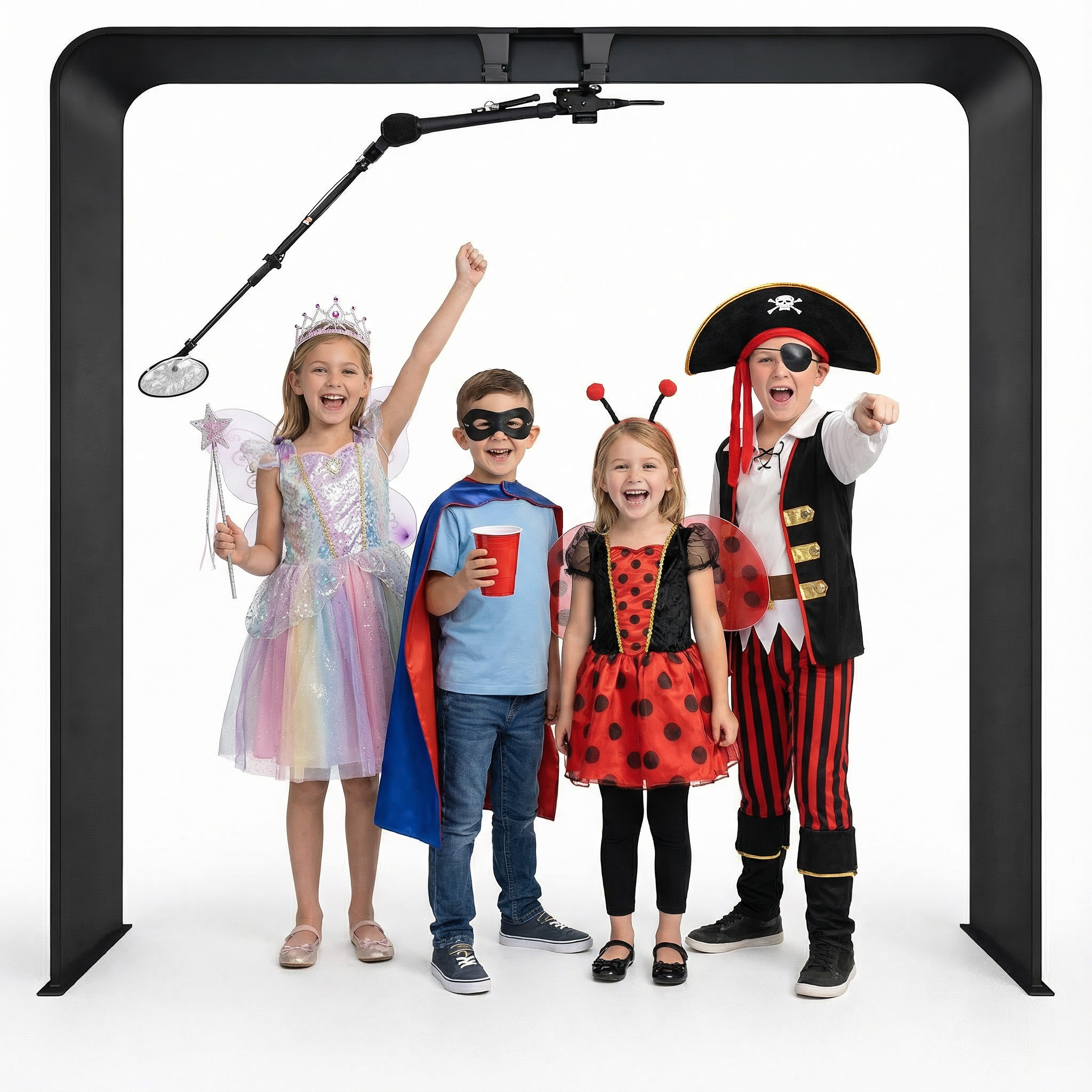 360 Photo Booth with kids in costumes